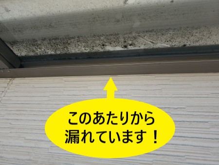 散水調査　雨漏り箇所特定　バルコニー